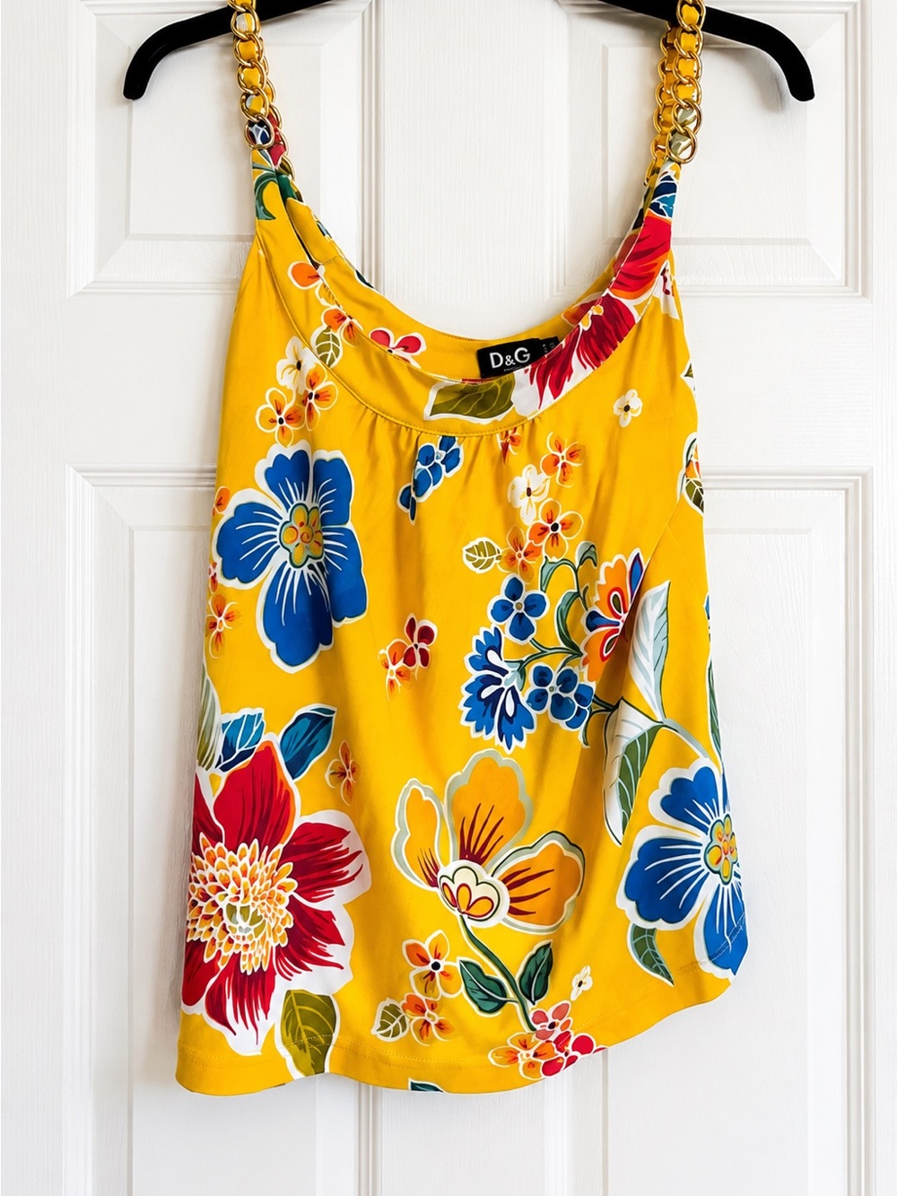 Dolce & Gabbana Floral Asymmetrical Sleeveless Tank Top size 42/6